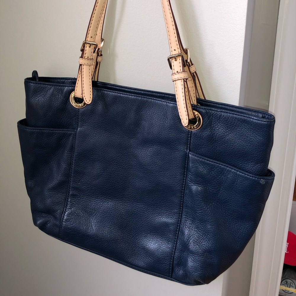 Michael Kors Blue Leather Tote